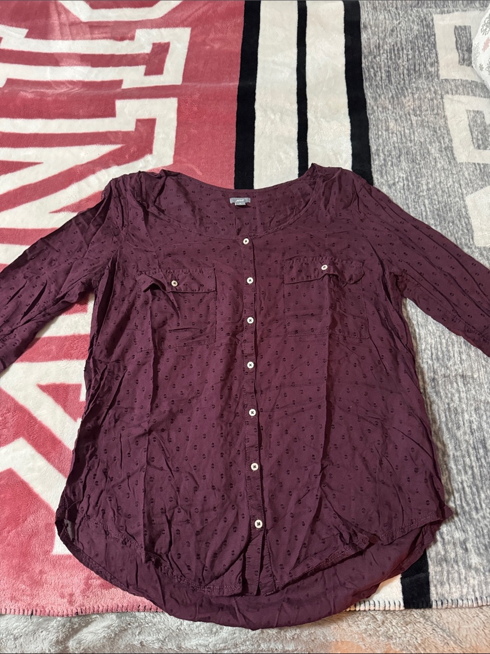 Aerie maroon blouse